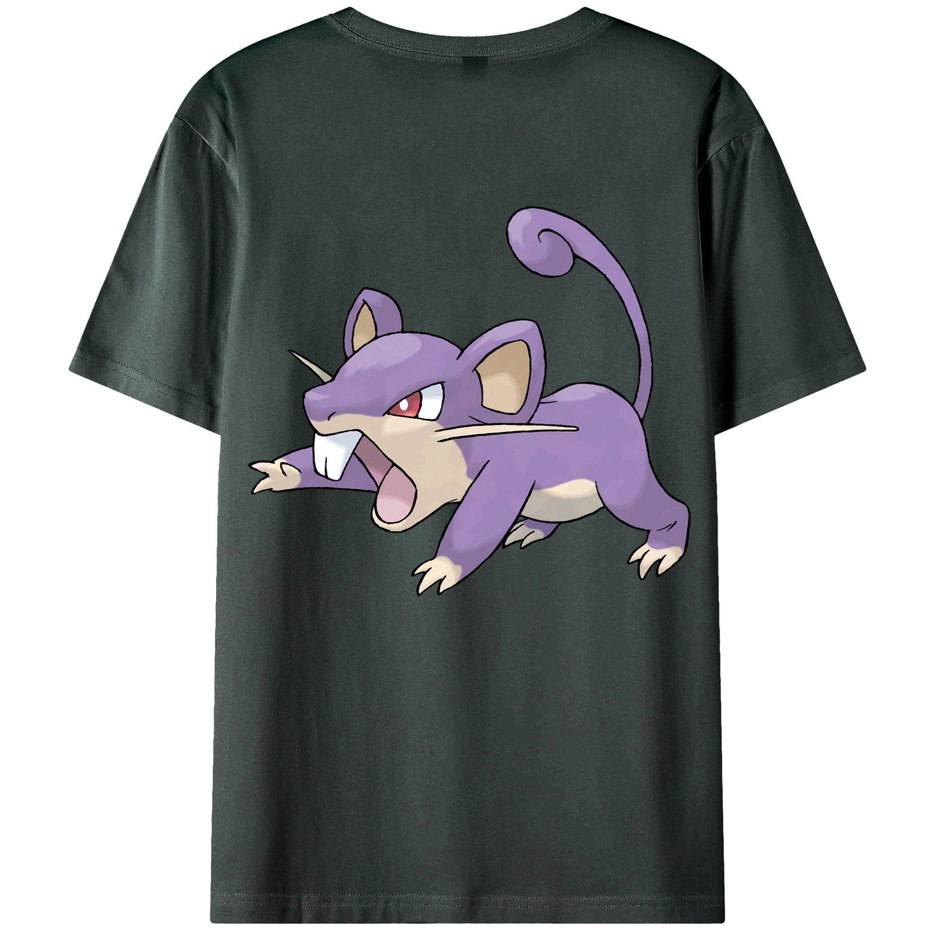 （画像用） ポケットモンスター Pokémon 綿100％ メンズ半袖Tシャツ（バックプリント） 通気性